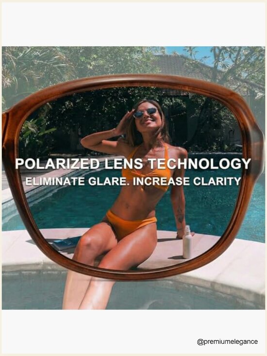 2 Pack Polarized Sunglasses for Women Oversized UV400 Retro Driving Shades main image 7